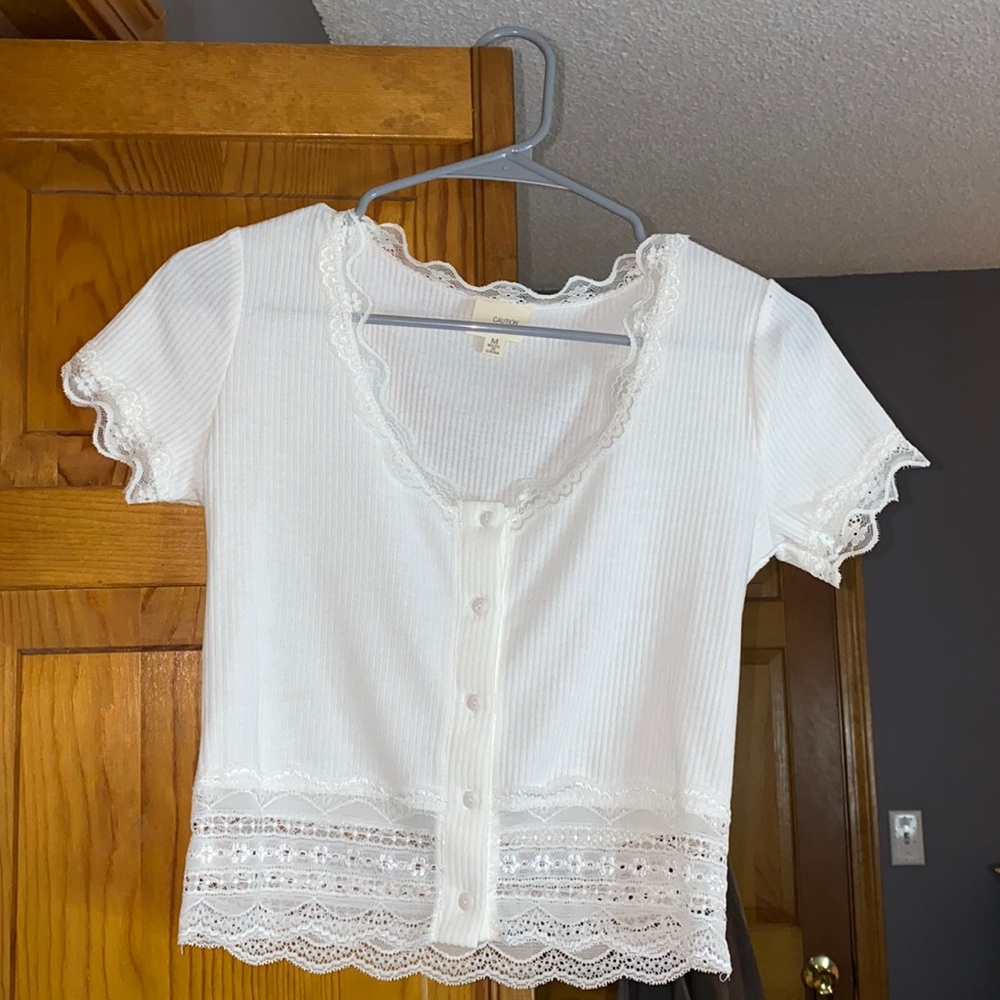 White crop top